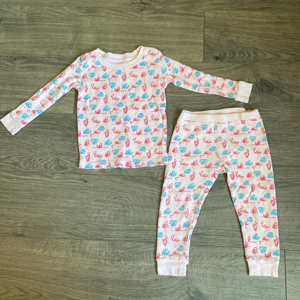 1212 Organic Flamingo Long Sleeve Pajamas 18-24M